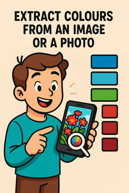 Person demonstrating colour extraction from images