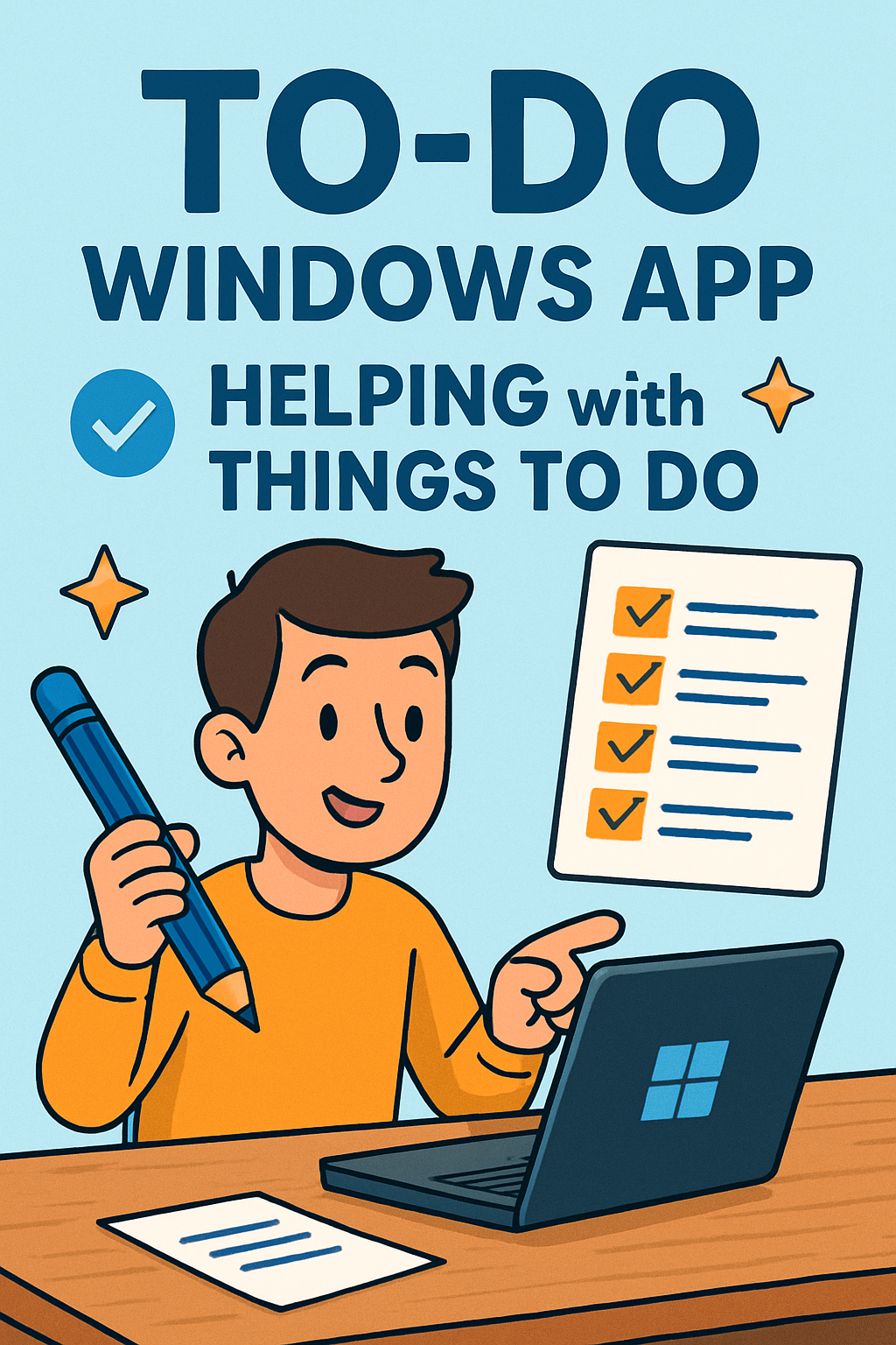 Person using a Windows To-Do app.